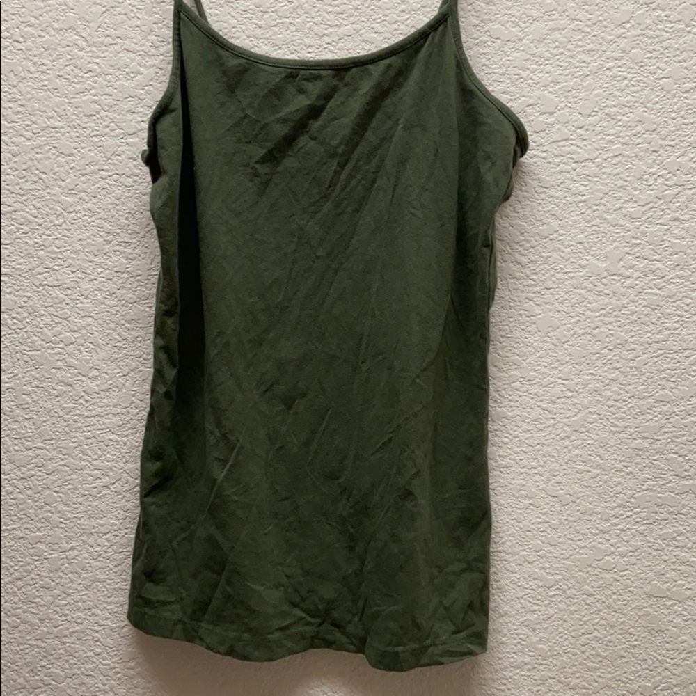 Olive green camisole tank top